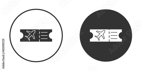 Plane Ticket icon. sign designs. solid pictogram