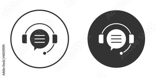Online support icon. sign designs. solid pictogram