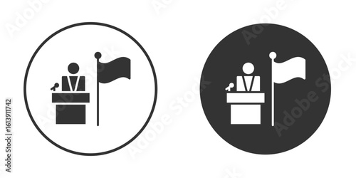 Mayor icon. sign designs. solid pictogram