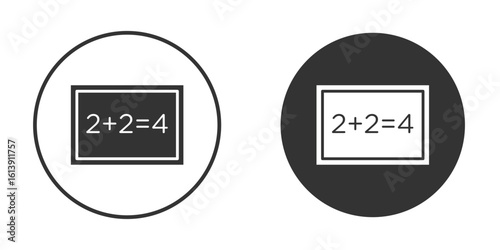 Math class icon. sign designs. solid pictogram