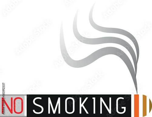 No smoking sign, Cigarette silhouette graphics design, Restricted in public areas, No smoking sign on a brick wall, No smoking sign on an office building wall at Central, UK, Western Europe.