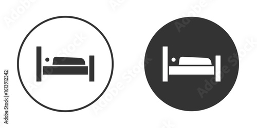 Laying in bed icon. sign designs. solid pictogram