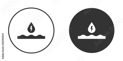 Hydraulic energy icon. sign designs. solid pictogram