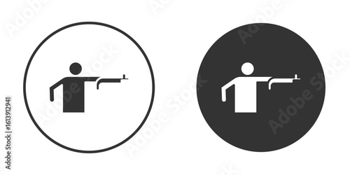 Hunter icon. sign designs. solid pictogram