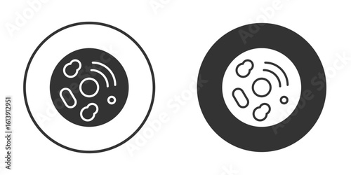 Human cells icon. sign designs. solid pictogram