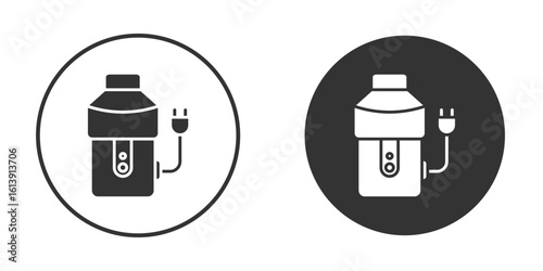 Garbage disposal icon. sign designs. solid pictogram