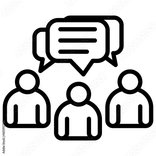 Group Chat line icon