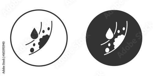 Cholesterol icon. sign designs. solid pictogram
