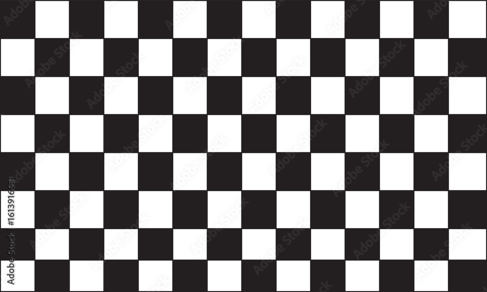 Fototapeta premium Classic Black and White Checkerboard Pattern – Seamless Square Tiled Background for Racing, Design, Game Boards, Retro Themes, and Graphic Projects