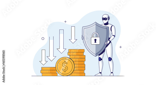 Secure financial operations with advanced robotic protection guarding investments from digital threats