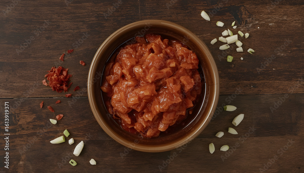 a bowl of Korean kimchi a bowl of Korean kimchi