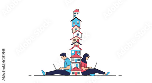 Digital connection and remote collaboration illustrating modern workstyles and lifestyle changes through technology