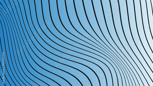 Psychedelic 70s style abstract background in horizontal and vertical format featuring colorful wave patterns in black and whate, yellow, and rainbow retro mod aesthetic