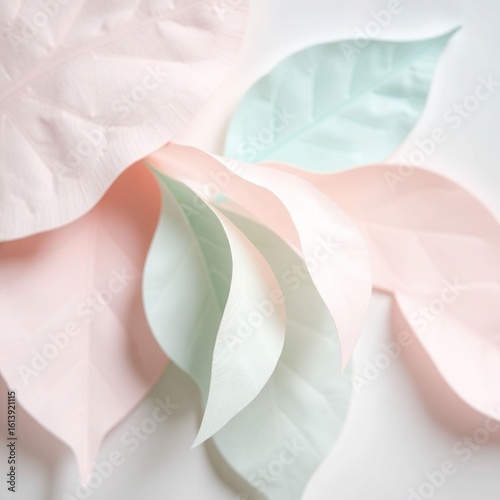 abstract background with green leaves