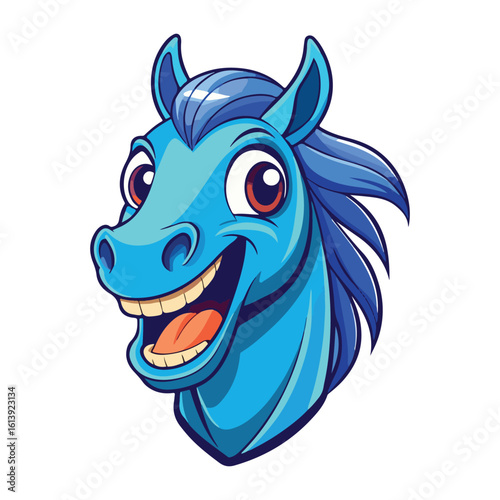 A drawing of a funny vector Horse illustration