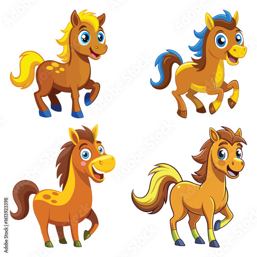 A drawing of a funny vector Horse illustration