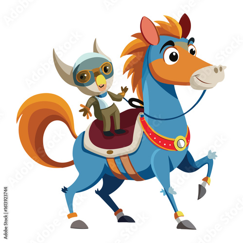 A drawing of a funny vector Horse illustration