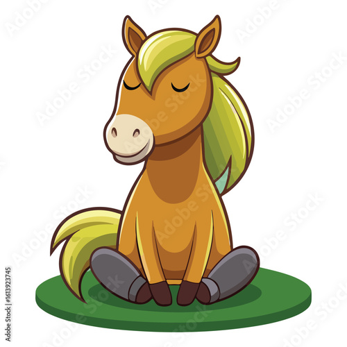 A drawing of a funny vector Horse illustration