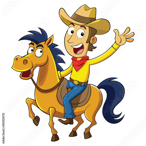 A drawing of a funny vector Horse illustration