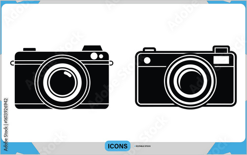 Digital Camera Vector Icon - Photography Equipment Design