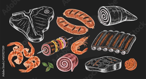 A culinary masterpiece delicious assortment of grilled meats and seafood for your next celebration