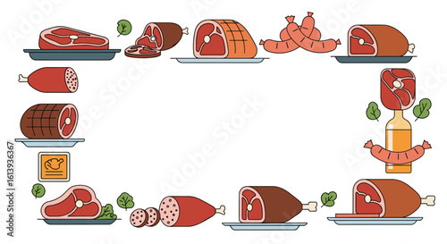 A delicious assortment of freshly prepared meats and cuts presented artfully for your culinary enjoyment