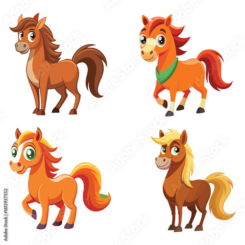 A drawing of a funny vector Horse illustration