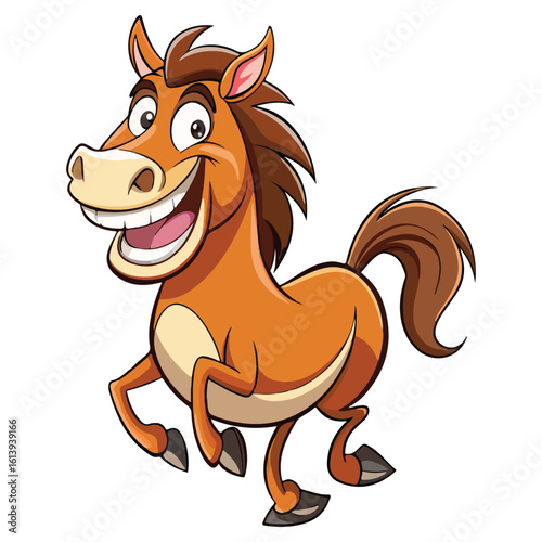 A drawing of a funny vector Horse illustration