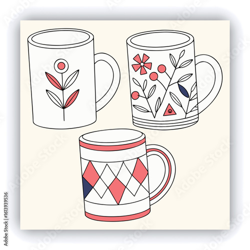 female hand holding white mug with blank copy space for your advertising text message or promotional content, sweet coffee or tea. Girl in green sweater holding white porcelain mug mock up