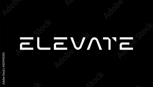 Text Logo elevate Design grow