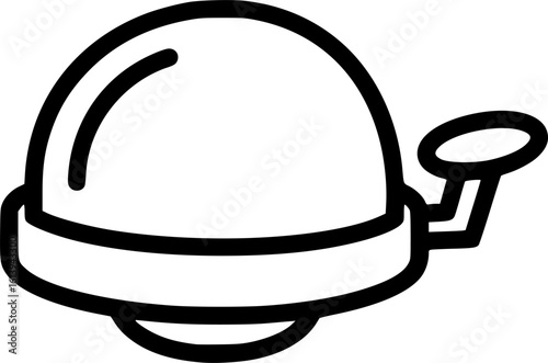 Bike bell outline icon vector
