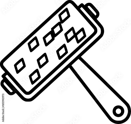 Lint roller icon with handle
