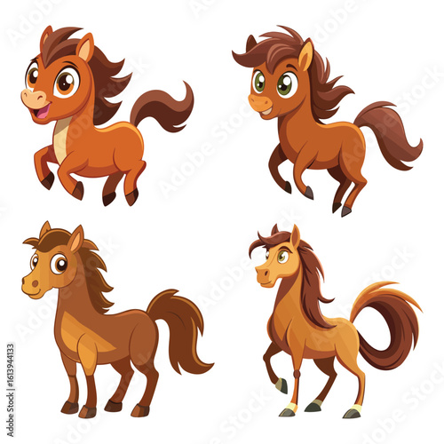 A drawing of a funny vector Horse illustration