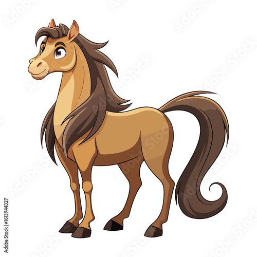 A drawing of a funny vector Horse illustration