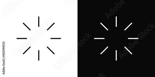 Loading icon logo vector designs. icon set in a black and white strokes