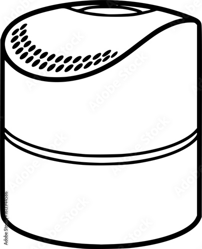 Voice assistant smart speaker outline icon vector
