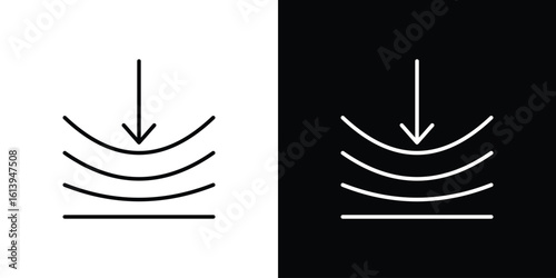 Compress icon logo vector designs. icon set in a black and white strokes