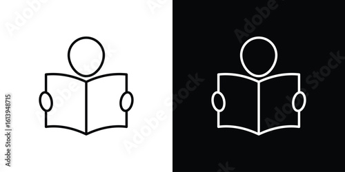 Book open reader icon