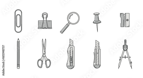 Essential stationery tools for artists students and office professionals for creative work and daily tasks