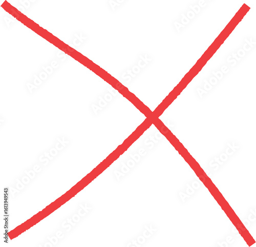Bold red x mark symbolizing negation or incorrectness silhouette
