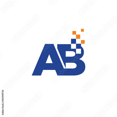 Initial A and B Letter Logo Icon 001