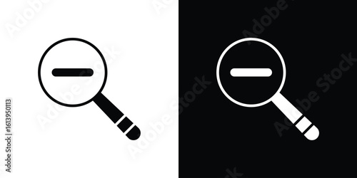 Zoom out icon symbol. simple flat symbol on blank background.