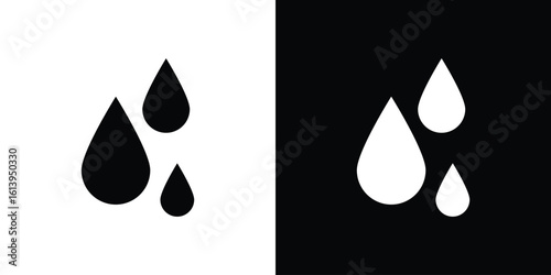 Water drop icon symbol. simple flat symbol on blank background.