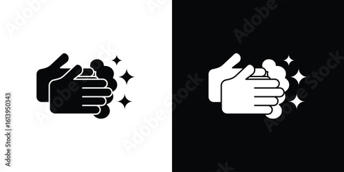 Wash your hands icon symbol. simple flat symbol on blank background.