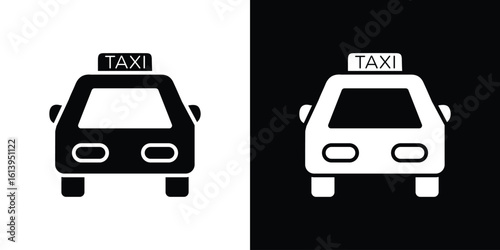 Taxi icon symbol. simple flat symbol on blank background.