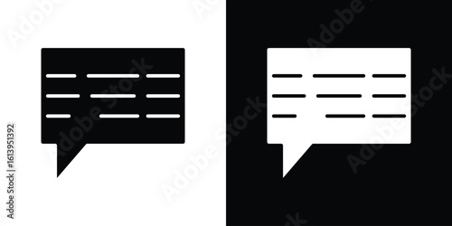 Subtitles icon symbol. simple flat symbol on blank background.