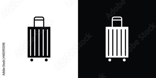 Suitcase icon symbol. simple flat symbol on blank background.