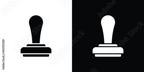 Stamp icon symbol. simple flat symbol on blank background.
