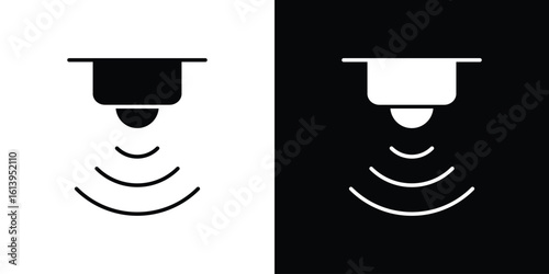 Sensor icon symbol. simple flat symbol on blank background.
