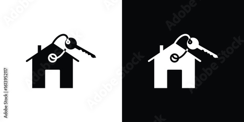 Selling or rent home icon symbol. simple flat symbol on blank background.